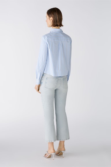 Bild 3 von Shirt blouse elastic cotton blend in blue white | Oui