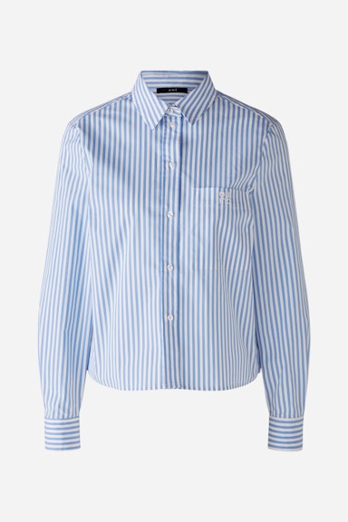 Bild 7 von Shirt blouse elastic cotton blend in blue white | Oui