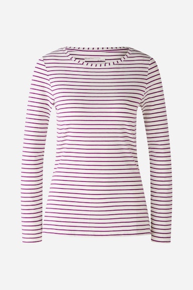 Bild 5 von SUMIKO Langarmshirt elastische Cotton-Modalmischung in white violett | Oui