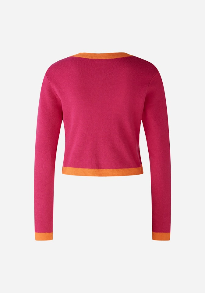 Bild 8 von Strickjacke Baumwollmischung in pink orange | Oui