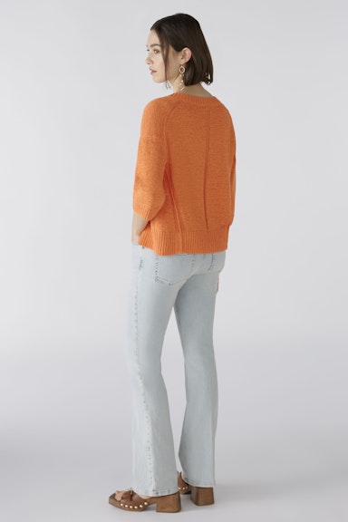 Bild 3 von Pullover Baumwollmischung in vermillion orange | Oui