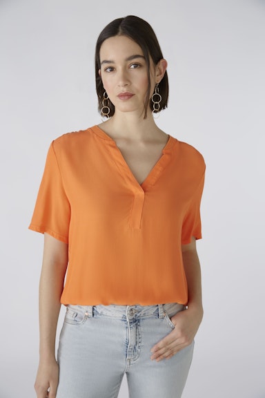 Bild 2 von Blouse shirt viscose patch in vermillion orange | Oui