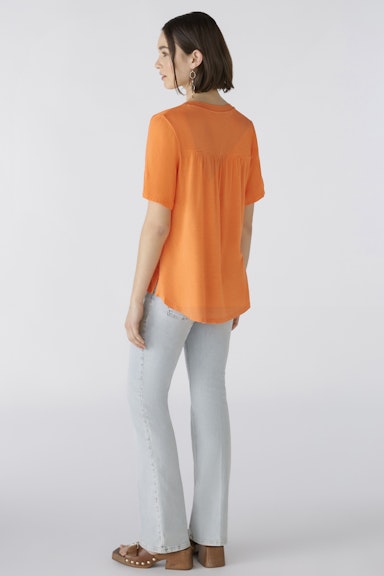 Bild 3 von Blouse shirt viscose patch in vermillion orange | Oui
