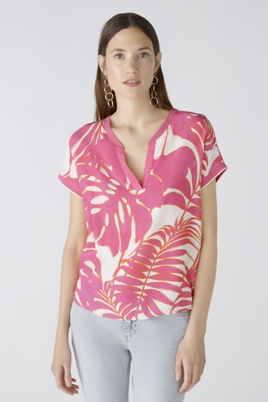 Bild 3 von Blouse shirt viscose patch in pink white | Oui