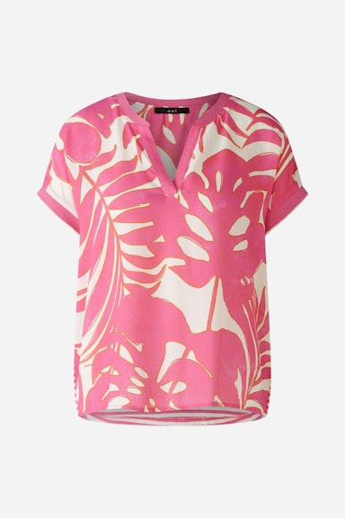 Bild 6 von Blouse shirt viscose patch in pink white | Oui