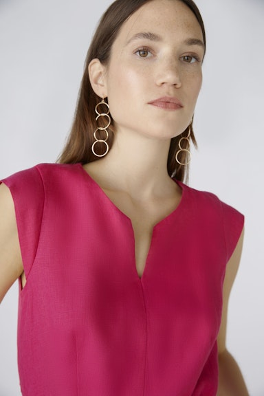 Bild 4 von Midi dress linen-cotton patch in pink | Oui