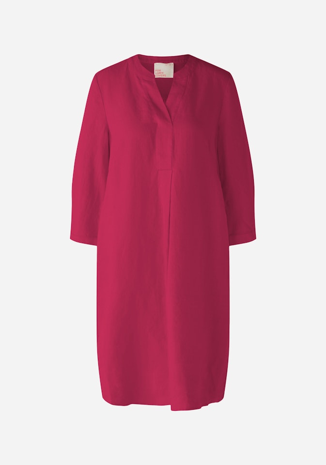 Bild 1 von A-line dress linen and cotton patch in pink | Oui