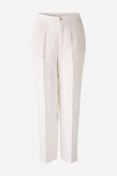 Bild 7 von Linen trousers mid waist , cropped in optic white | Oui