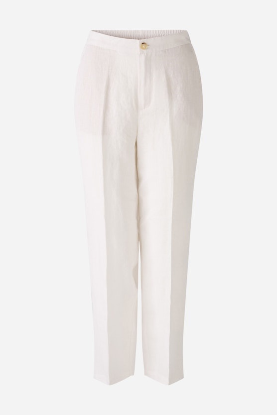 Linen trousers mid waist , cropped