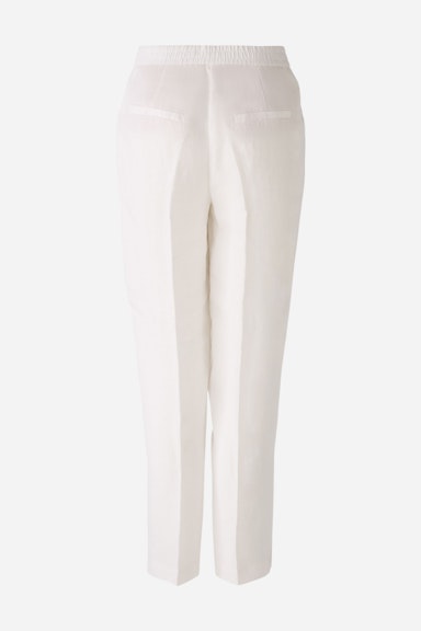 Bild 8 von Linen trousers mid waist , cropped in optic white | Oui