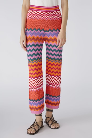 Bild 2 von Knitted trousers pure cotton in pink orange | Oui