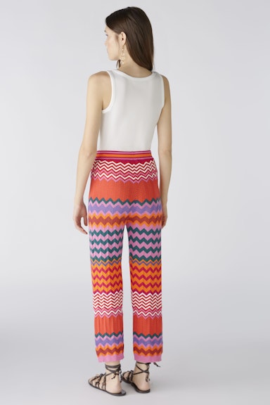 Bild 3 von Knitted trousers pure cotton in pink orange | Oui