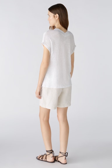 Bild 3 von T-shirt 100% linen in optic white | Oui