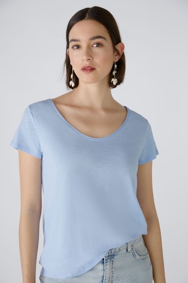Bild 5 von T-Shirt Baumwoll-Viskosemischung in light blue | Oui