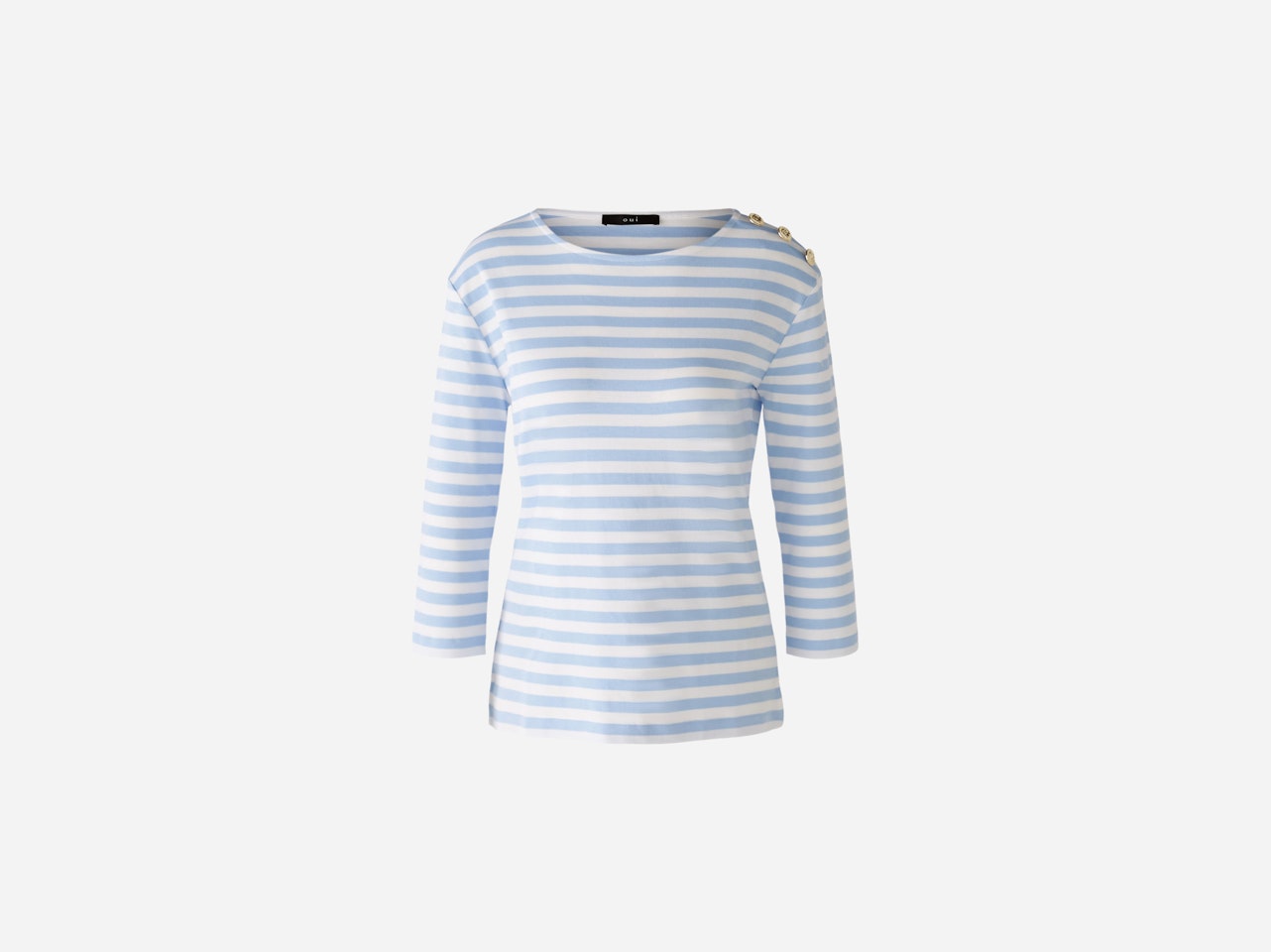 Bild 1 von T-Shirt 100% Baumwolle in offwhite blue | Oui