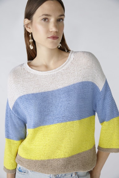 Bild 5 von Pullover Baumwollmischung in light blue yellow | Oui