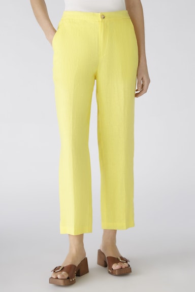 Bild 2 von Linen trousers mid waist , cropped in yellow | Oui