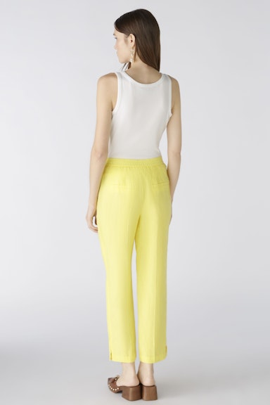 Bild 3 von Linen trousers mid waist , cropped in yellow | Oui