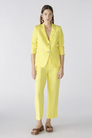 Bild 1 von Linen trousers mid waist , cropped in yellow | Oui