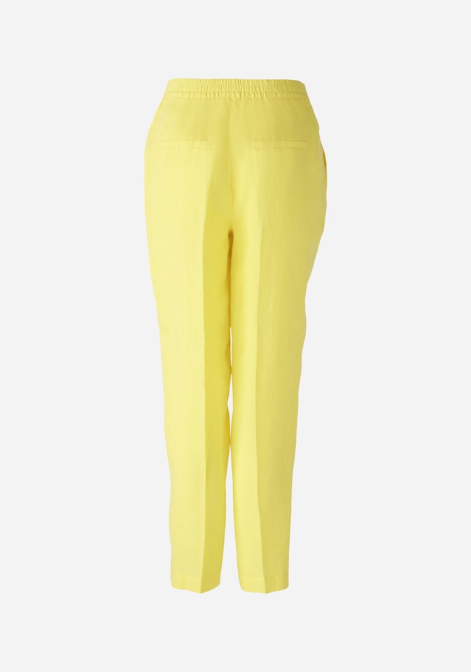 Bild 8 von Linen trousers mid waist , cropped in yellow | Oui