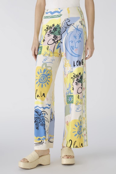 Bild 2 von Marlene trousers silky Touch quality in yellow blue | Oui