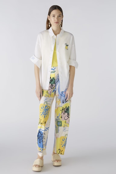 Bild 1 von Marlene trousers silky Touch quality in yellow blue | Oui
