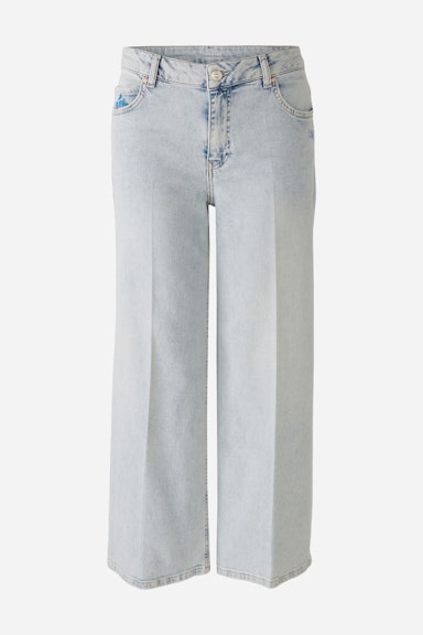 Bild 6 von WIDE LEG jeans mid waist, cropped in blue denim | Oui
