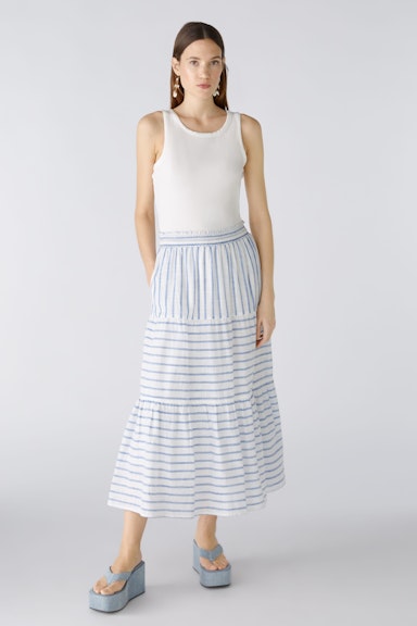 Bild 5 von Maxi skirt cotton in white blue | Oui