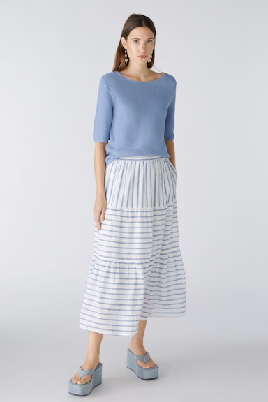 Bild 1 von Maxi skirt cotton in white blue | Oui