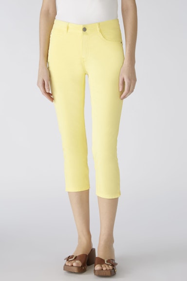 Bild 2 von Capri pants slim fit, mid waist in yellow | Oui