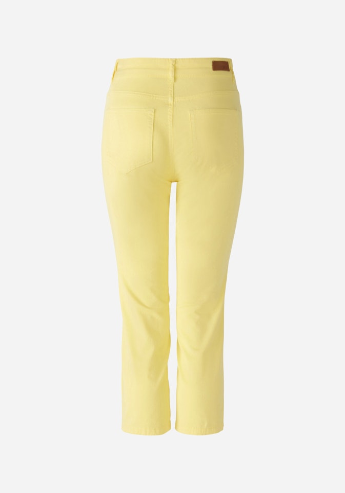 Bild 8 von Capri pants slim fit, mid waist in yellow | Oui