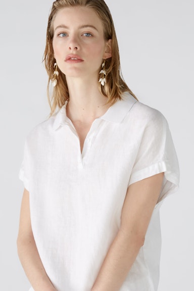 Bild 4 von Linen blouse linen-cotton patch in optic white | Oui