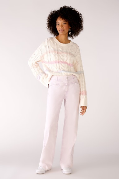Bild 1 von Knitted pullover with cable structure in lt blue rose /p | Oui