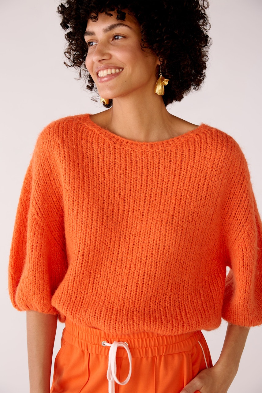 Bild 4 von Pullover with wool and mohair content in vermillion orange | Oui