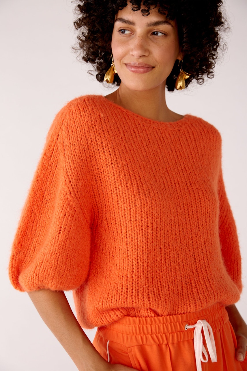 Bild 5 von Pullover with wool and mohair content in vermillion orange | Oui