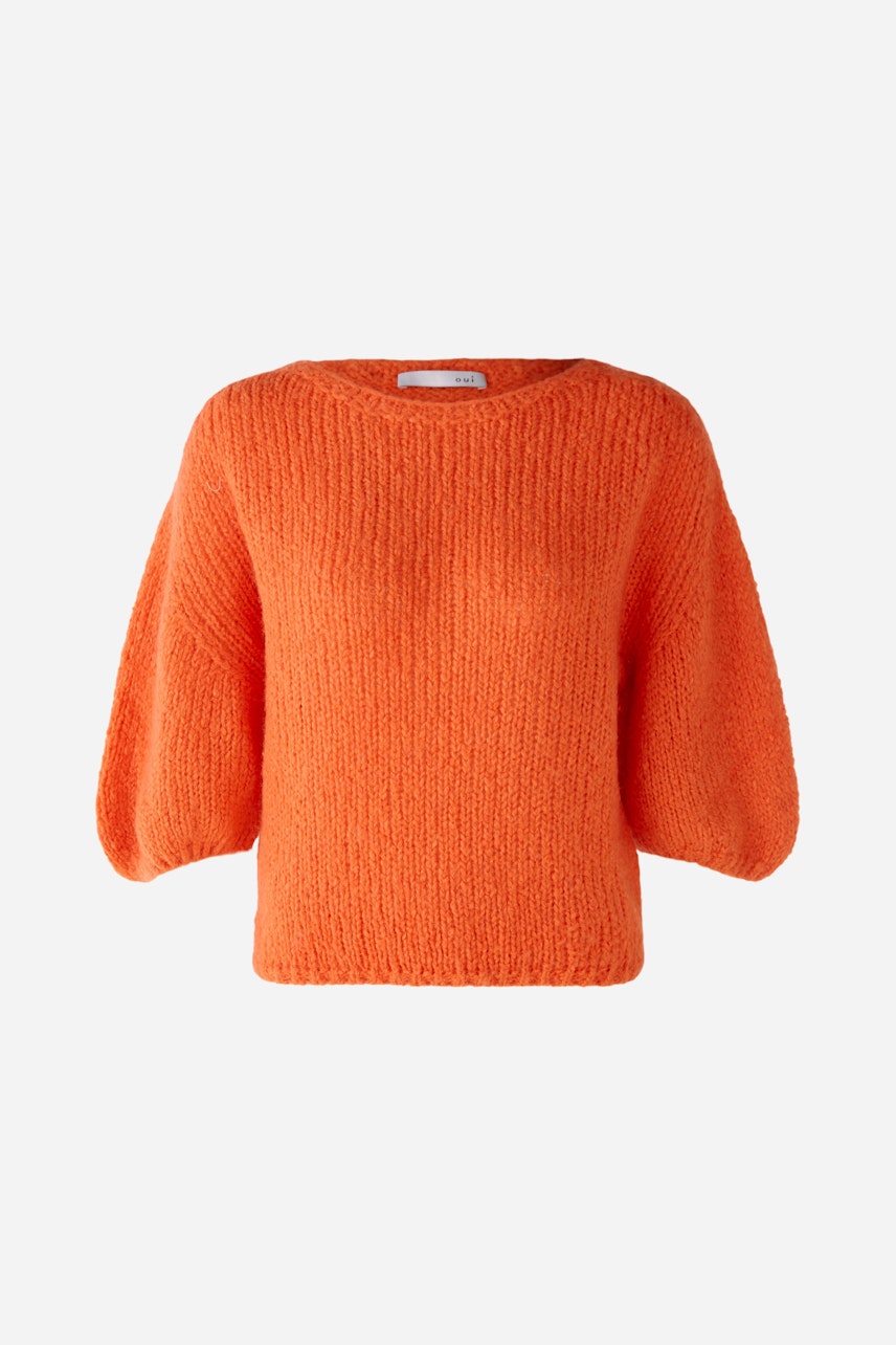 Bild 7 von Pullover with wool and mohair content in vermillion orange | Oui