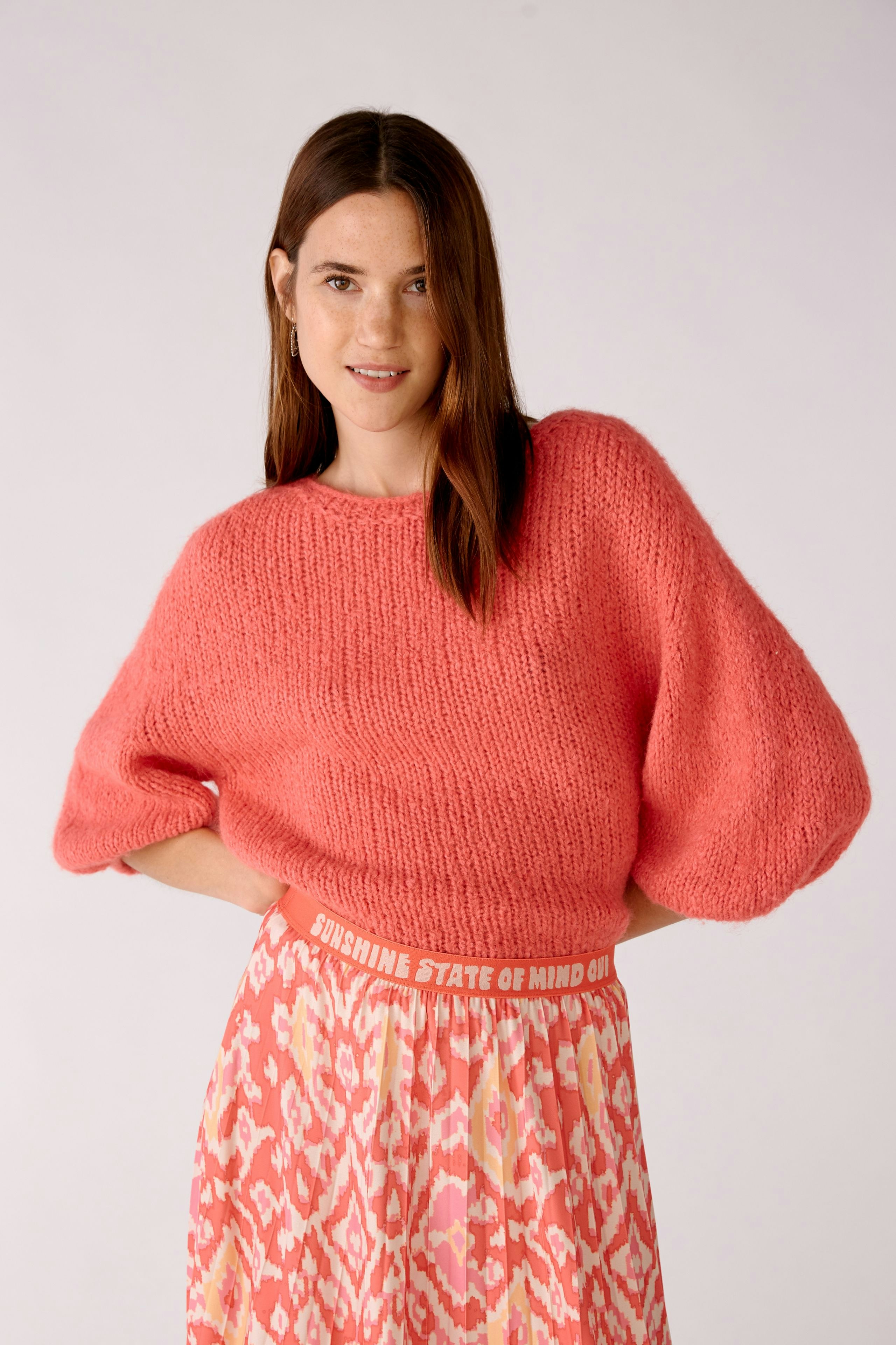 Bild 1 von Pullover mit Woll- und Mohairanteil in red | Oui