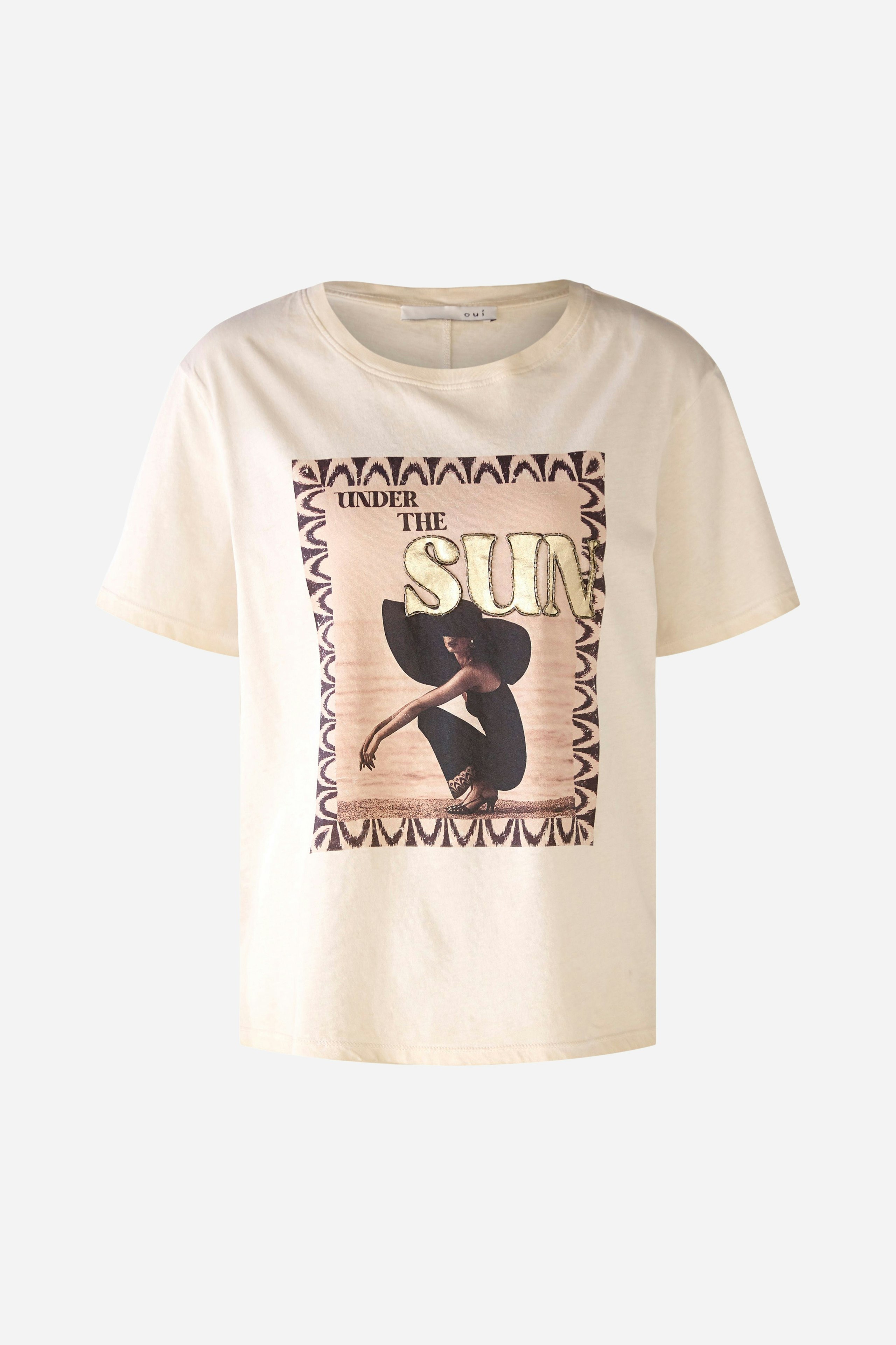 Bild 6 von T-Shirt Motiv Dekoration in Handarbeit in light stone | Oui