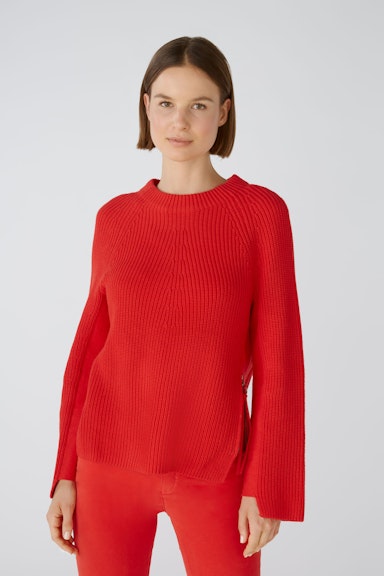 Bild 2 von RUBI Pullover mit Reißverschluss, in reiner Baumwolle in chinese red | Oui