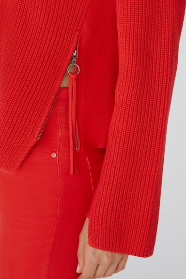 Bild 5 von RUBI Pullover mit Reißverschluss, in reiner Baumwolle in chinese red | Oui