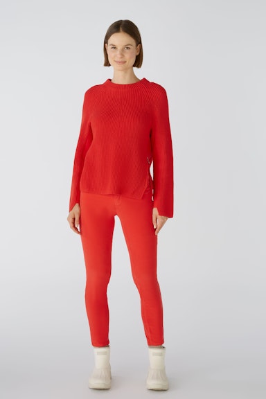 Bild 1 von RUBI Pullover mit Reißverschluss, in reiner Baumwolle in chinese red | Oui
