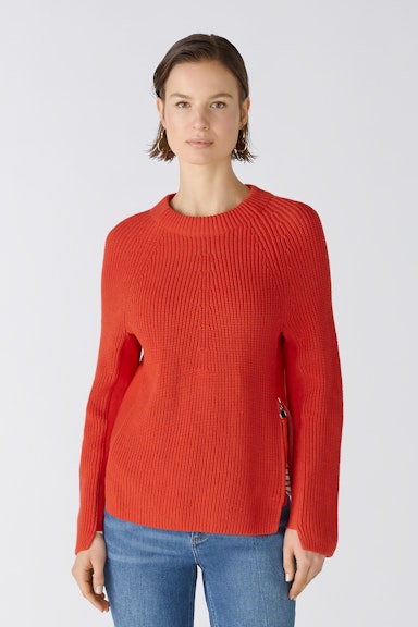 Bild 2 von RUBI Pullover with zip, in pure cotton in aura orange | Oui