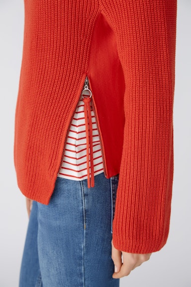 Bild 5 von RUBI Pullover with zip, in pure cotton in aura orange | Oui