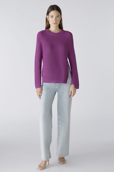 Bild 2 von RUBI Pullover with zip, in pure cotton in sparkling grape | Oui