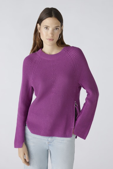 Bild 3 von RUBI Pullover with zip, in pure cotton in sparkling grape | Oui