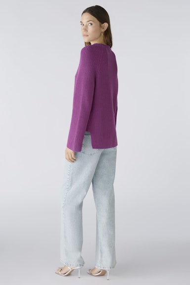 Bild 4 von RUBI Pullover with zip, in pure cotton in sparkling grape | Oui