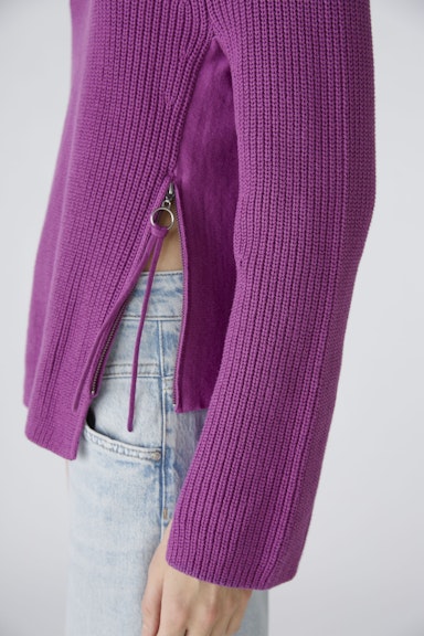 Bild 6 von RUBI Pullover with zip, in pure cotton in sparkling grape | Oui