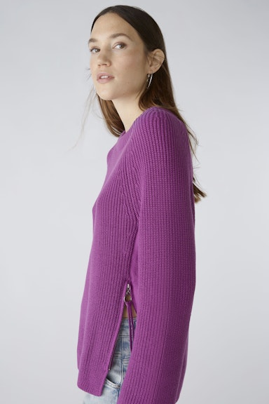Bild 1 von RUBI Pullover with zip, in pure cotton in sparkling grape | Oui