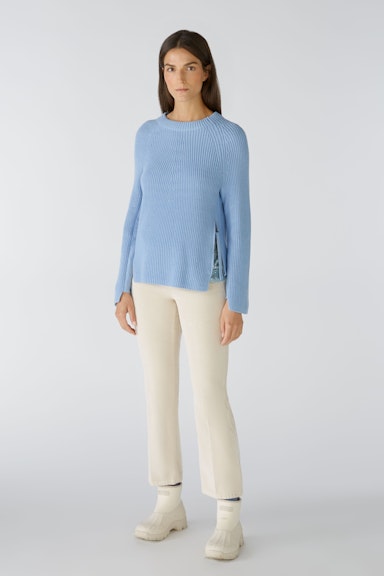 Bild 2 von RUBI Pullover with zip, in pure cotton in bel air blue | Oui