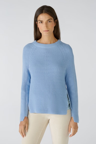 Bild 1 von RUBI Pullover with zip, in pure cotton in bel air blue | Oui